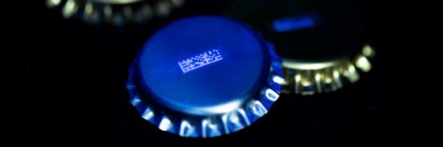 Direct marking examples – inkjet codes on bottle caps